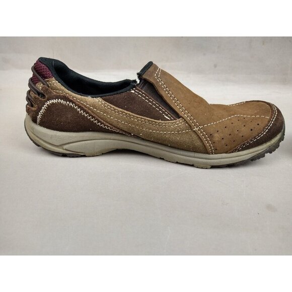 Merrell Women’s Size 7 Kamori Loafers Dark Earth Suede Leather Slip-on Shoes - Picture 5 of 9